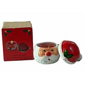 Vintage Woolworth Ceramic Candle Santa Claus Face